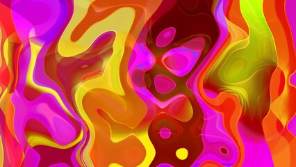 blue red yellow pink shape liquid effect