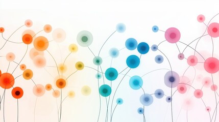 Geometric shapes and lines forming a colorful, abstract network pattern, suitable for backgrounds and design elements related to technology, connectivity, and data.