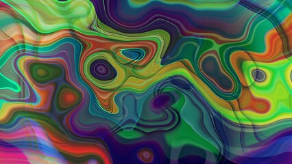 Blue green red neon twirl background