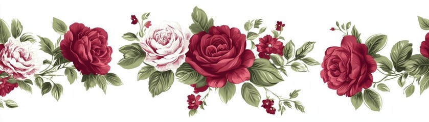 A stunning bouquet of vibrant red and white roses in full bloom elegant