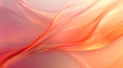 Abstract Orange and Pink Swirling Waves Design