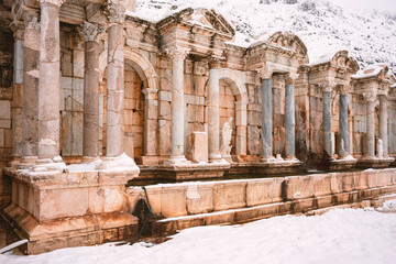 To visit the sprawling ruins of Sagalassos, high amid the jagged peaks of Ak Dag, is to approach myth: the ancient ruined city set in stark . Sagalassos Ancient City under the snow on a winter day.