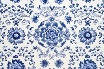 Tiles of Chinese traditional pattern backgrounds porcelain white.