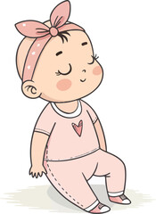 Obraz premium A cute little baby girl sleeping 