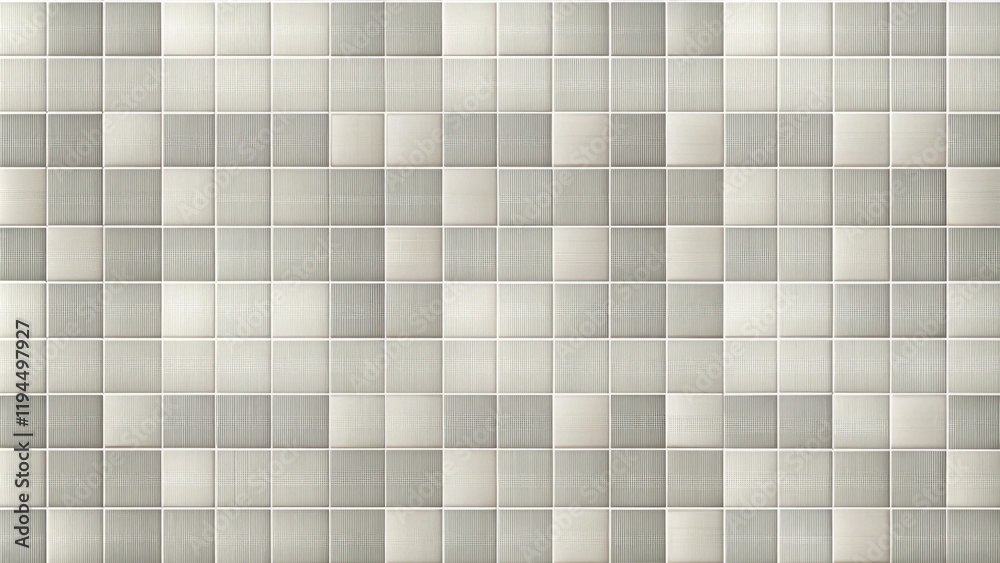 Leinwandbilder An abstract mosaic pattern created by a series of square tiles, each with a subtle variation in color and texture, creating a sense of depth and dimension