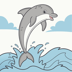 dolphin jumping out of water
