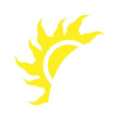 Sun icon design template