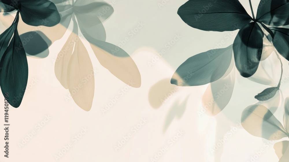 Aufkleber An enchanting floral design reveals a blend of soft hues and intricate shapes, creating a tranquil atmosphere. The interplay of light and shadows adds depth and allure to the composition