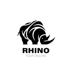 Fototapeta premium Rhino Logo. Rhino Logo Design. Rhino Logo Brand. Rhino Logo
