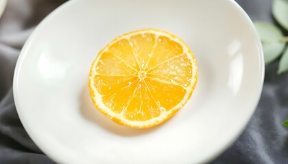 Sunlit Lemon Slice: A Vibrant, Minimalist Still Life