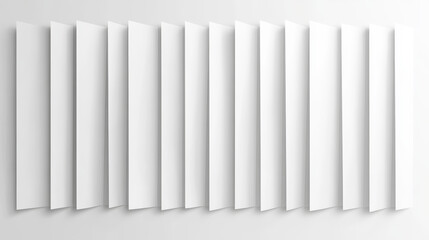 Folded paper sheets set isolated on transparent background. Vector realistic illustration of blank white pages with fold lines, empty backdrop for old document, letter or leaflet, worn poster mockup