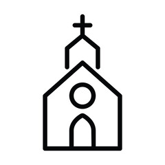 Minimalist Church Vector Icon