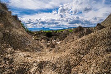 badlands sceneries inside the badlands national park, Matera province, italy