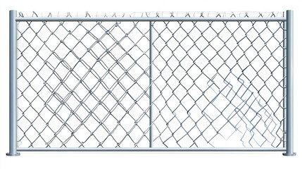 Metal wire mesh fence, rabitz grid isolated on white background. Vector realistic illustration of steel security barrier for prison, military boundary, cage, protection enclosure