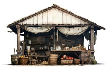 Fisk stall photo architecture building.