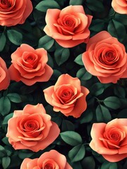 Obraz premium seamless background with roses