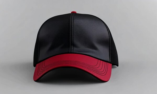 black and red hats