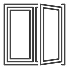 Plastic Window vector icon or symbol in outline style