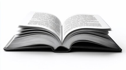 Open Book on White Background: A Symbol of Knowledge and Learning