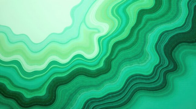 Abstract Emerald Green Wave Pattern Background Design for Decoration and Presentation