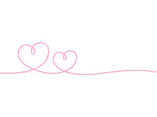 バレンタインの手書きの線のハートの02