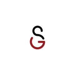abstract logo design initials S and G