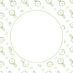 magnifying glass frame. doodle magnifying glass circle frame. hand drawn magnifying glass frame background. magnifying glass background