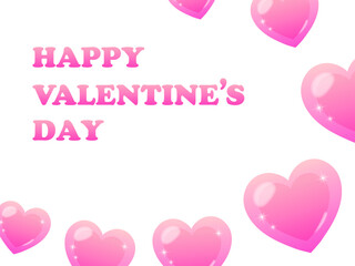 キラキラのハートのバレンタインのカード05