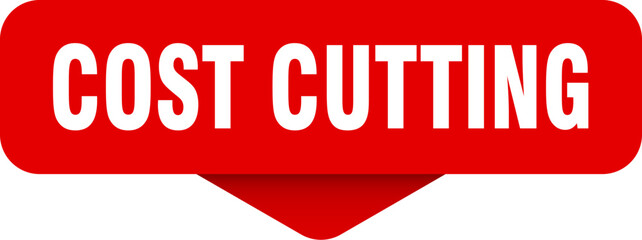 cost cutting sticker. cost cutting sign on transparent background