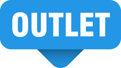 outlet sticker. outlet sign on transparent background