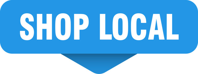 shop local sticker. shop local sign on transparent background