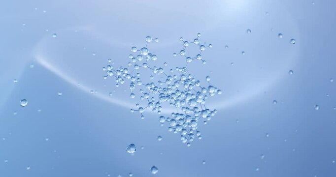 Polymyxin B rotating molecular structure, 3d model of molecule, antibiotic, looped video