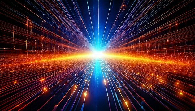 A detailed image of quantum tunneling, with particles passing through an energy barrier, showcasing the phenomenon of quantum mechanics in action.

