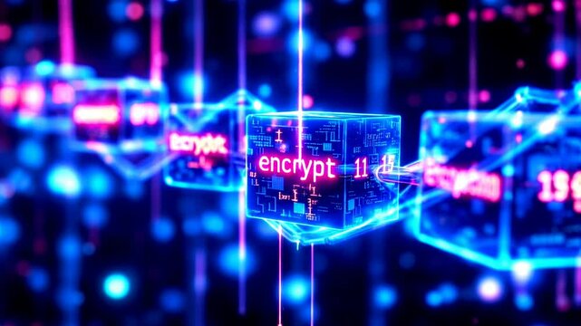 Cryptography and Data Security: Visualizing Encryption Processes with Abstract Digital Design