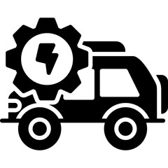 Electric Car Setting Icon
