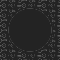 magnifying glass frame. doodle magnifying glass circle frame. hand drawn magnifying glass frame background. magnifying glass background