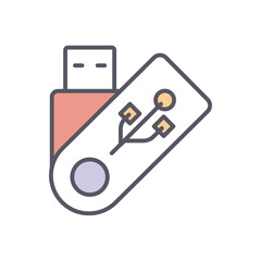 Usb vector icon stock illustration