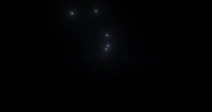 Aries constellation in the outer space