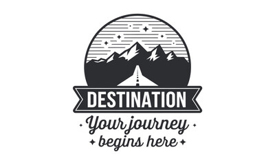 Destination Travel Vector Clipart Set with Exploration and Adventure Themes