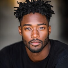 Obraz premium Portrait of a Handsome Black Man with Dreads