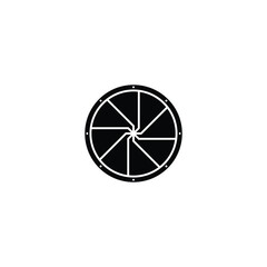 Minimalist Lens Icon for Photography and Vision