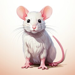 Vector Mouse Illustration with a Soft Color Palette