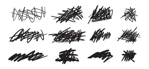 Hand drawn tangle scrawl sketch. Doodle Abstract scribble, chaos Isolated on white background. 