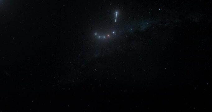 Corona Australis constellation in the outer space