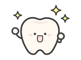 健康で美しい歯のベクターイラスト