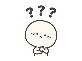 クエスチョンマークと考える人物のベクターイラスト02