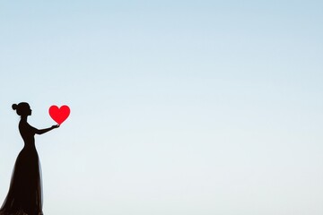 Celebrating love through minimalism a yin yang symbol with a heart in a serene environment