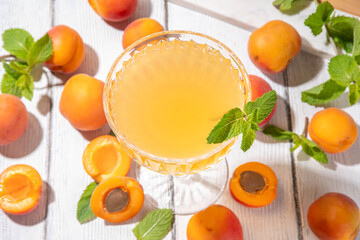 Apricot martini or margarita or lemonade cold fruit drink