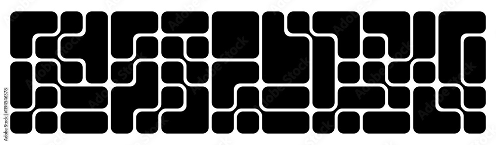 Wall mural background with black liquid connected circle dots.metaballs pattern on white. abstract geometric sh