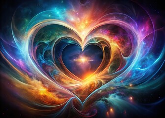 Heartfelt Design: Abstract Love Concept, Colorful, Bright, Sharp Image